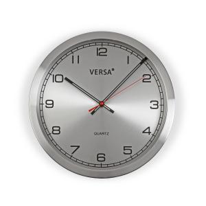 Horloge murale en aluminium argenté 20 cm