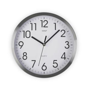 Horloge murale en aluminium blanc 30,5 cm