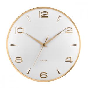 Horloge murale en métal blanc d40cm