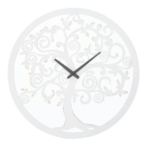 Horloge murale en métal blanc Ø 55x4,5  cm