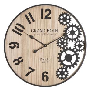 Horloge murale en métal marron Ø 60x4,5 cm