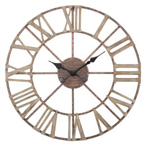 Horloge murale en métal marron Ø 71,5x4  cm