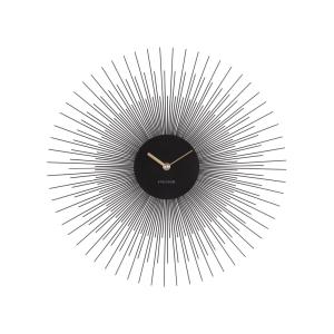 Horloge murale en métal noire