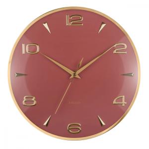 Horloge murale en métal rouge d40cm