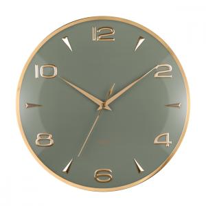 Horloge murale en métal vert d40cm