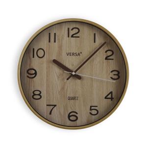 Horloge murale en plastique beige