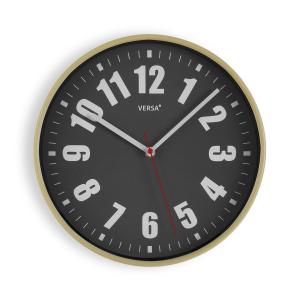 Horloge murale en plastique gris