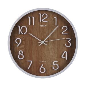 Horloge murale en plastique marron