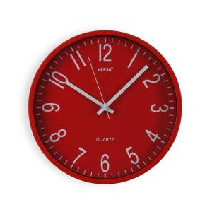 Horloge murale en polypropylène rouge