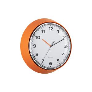 Horloge murale fer orange Ø34cm
