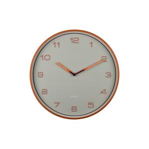 Horloge murale fer orange Ø40cm