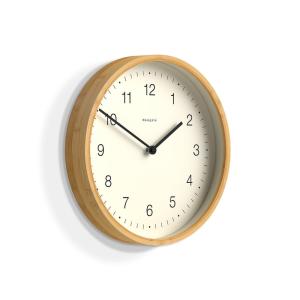 Horloge murale moderne en bambou naturel