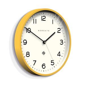 Horloge murale moderne en silicone jaune - 37 cm