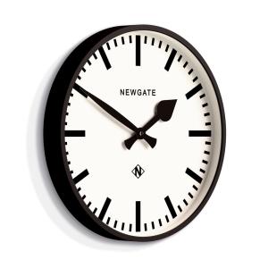 Horloge murale moderne ronde en métal noir mat au cadran mi…