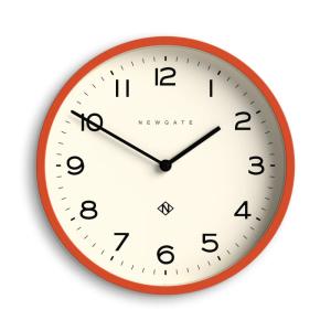 Horloge murale moderne ronde en orange citrouille
