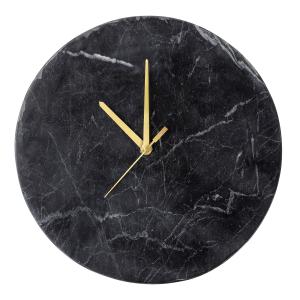 Horloge murale noir marbre D25.5cm