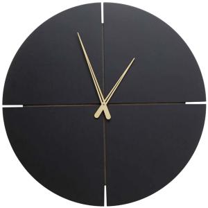 Horloge murale noire et dorée D60