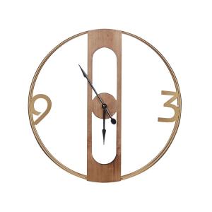 Horloge murale ø 50 cm effet bois effet clair