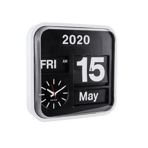 Horloge murale plastique blanc 43x43x16cm