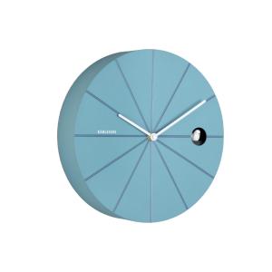 Horloge murale plastique bleu 28x28x28cm