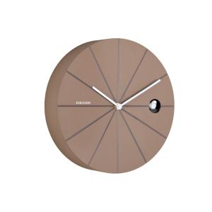 Horloge murale plastique brun 28x28x28cm