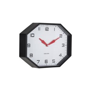 Horloge murale plastique noir 32x32x26cm