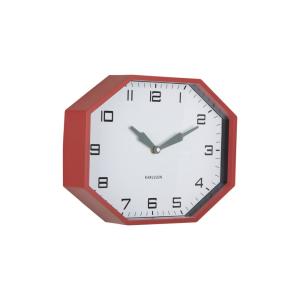 Horloge murale plastique rouge 32x32x26cm