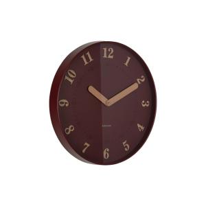 Horloge murale plastique rouge 40x40x40cm
