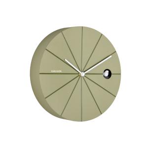 Horloge murale plastique vert 28x28x28cm