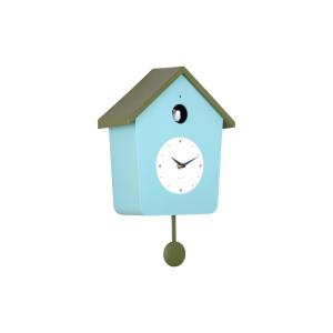 Horloge murale polystyrène bleu brumeux 23x10.5x26.4cm