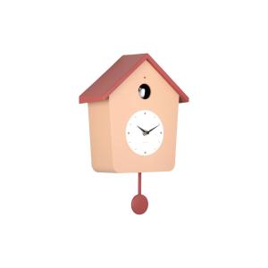 Horloge murale polystyrène brun doux 23x10.5x26.4cm