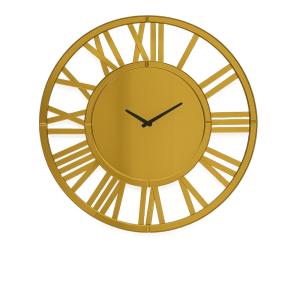Horloge murale ronde chic dorée avec chiffres romains ajour…