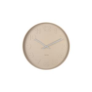 Horloge murale ronde D37,5cm beige