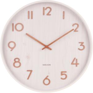 Horloge murale ronde en bois ø40cm - Blanc