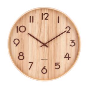 Horloge murale ronde en bois ø40cm - Bois clair