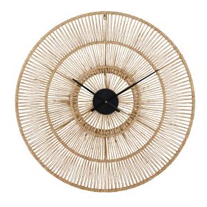 Horloge murale ronde en jute tressé D90