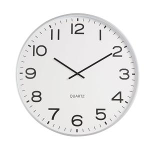 Horloge murale ronde grise, blanche et noire D60