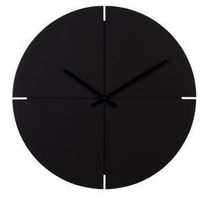 Horloge murale ronde noire D51