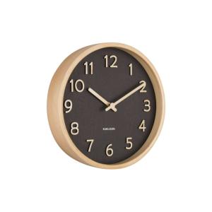 Horloge murale tilleul noir Ø22cm