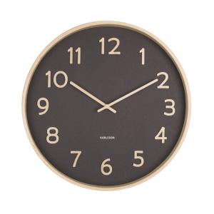 Horloge murale tilleul noir Ø40cm