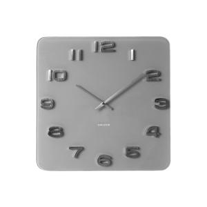 Horloge murale verre gris 35x35cm