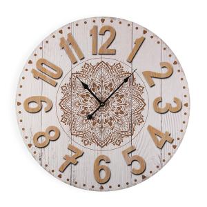 Horloge murale vintage en bois marron