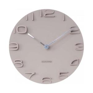 Horloge on the edge d42cm en plastique gris