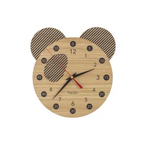 Horloge pédagogique Panda en bois de chêne