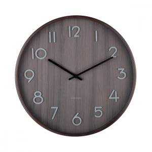 Horloge pure medium d40cm en bois marron foncé