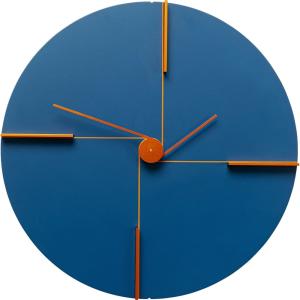 Horloge ronde bleue et dorée D30