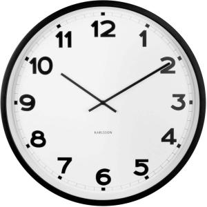 Horloge ronde en métal new classic 60 cm noir et blanc