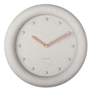 Horloge ronde en résine petra  30 cm gris