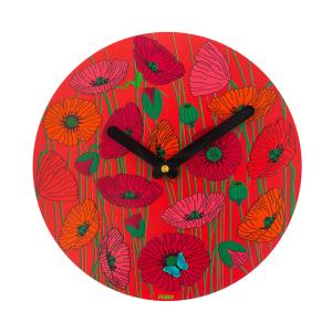 Horloge  rouge métal 26 x 0 x 26 cm