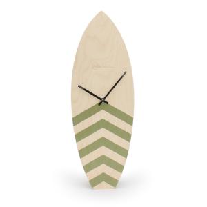 Horloge surf en bois kaki H46,2cm